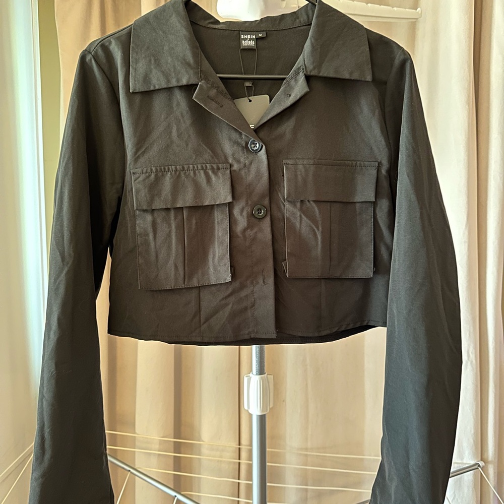 Shein x Belinda Black Cropped Jacket